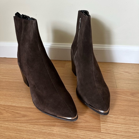 Chelsea Boots in Brown Suede Wide Fit 14 - Picture 1 of 16
